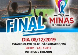 Inter SG se classifica com melhor aproveitamento em todas as categorias da Taça Minas de Futebol de Base e decide finais neste domingo em São Gotardo
