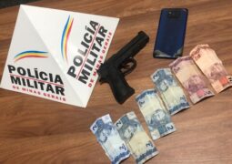 Com arma de brinquedo, bandidos roubam celular e dinheiro de populares em São Gotardo-MG, mas acabam presos pela Polícia