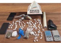 PM prende homem com drogas, balança e arma de fogo em São Gotardo